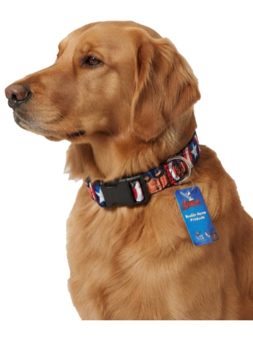 Marvel Captain America Dog Collar Large 15"-26" 1" Wide Buckle-Down NWT